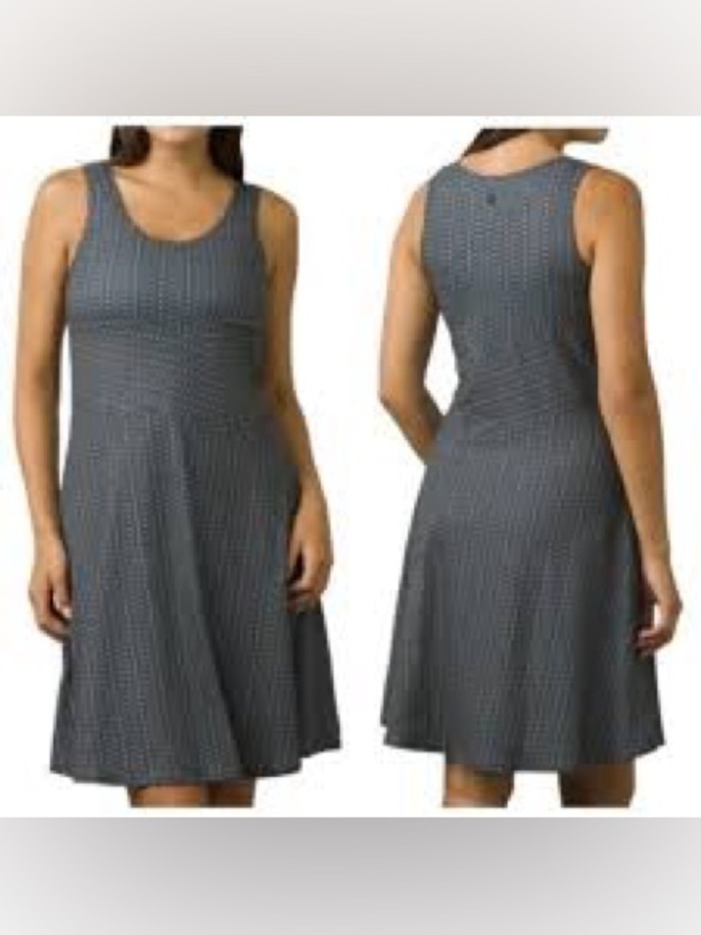 Prana women’s Amelie tank dress black sleeveless stretch
